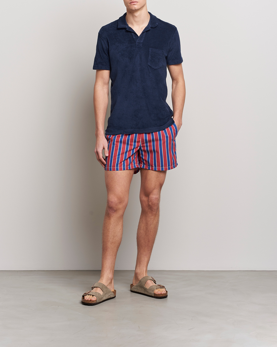 Herre | Badeshorts | Ripa Ripa | Monterosso Striped Swimshorts Red/Blue