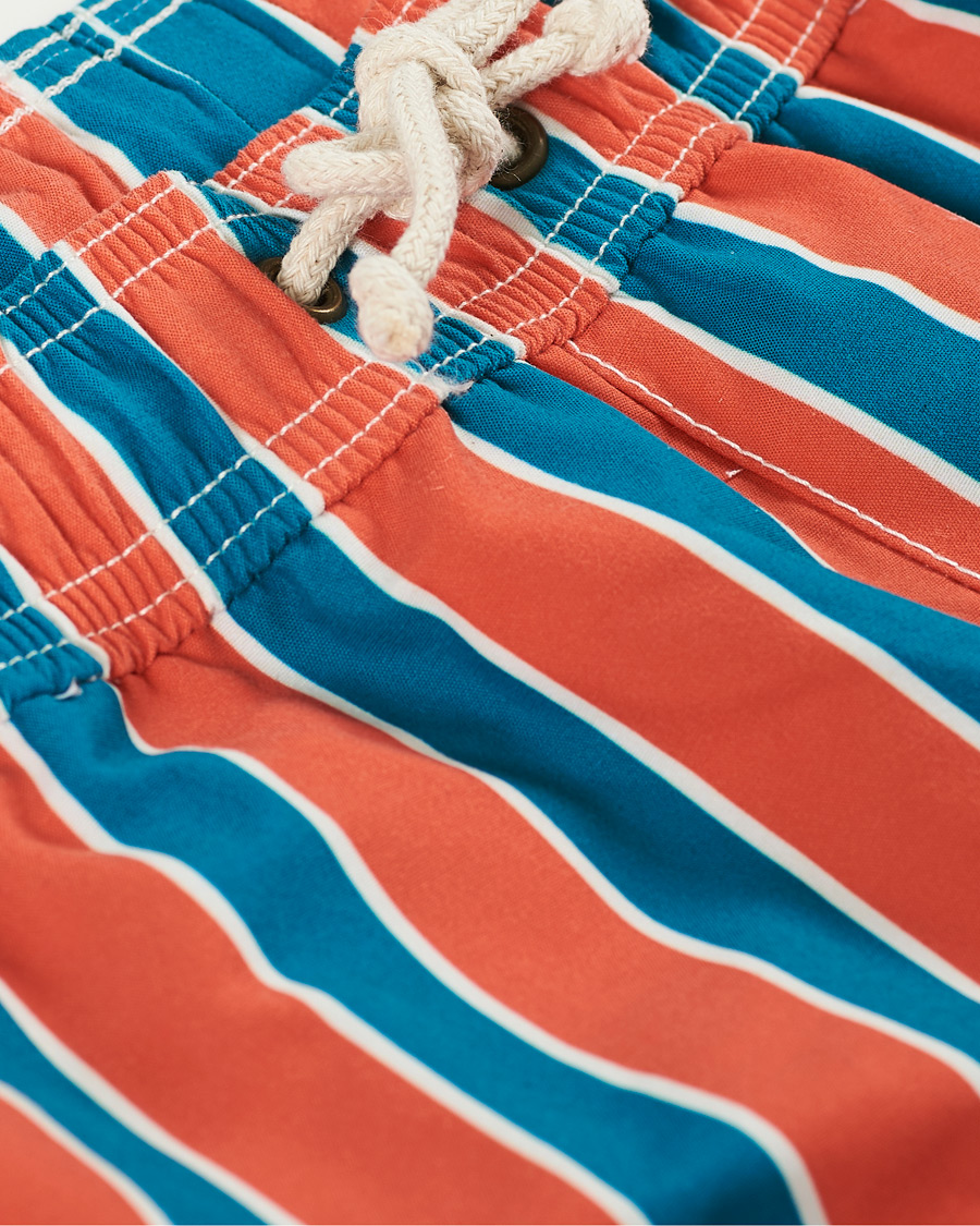 Herre | Badeshorts | Ripa Ripa | Monterosso Striped Swimshorts Green/Orange