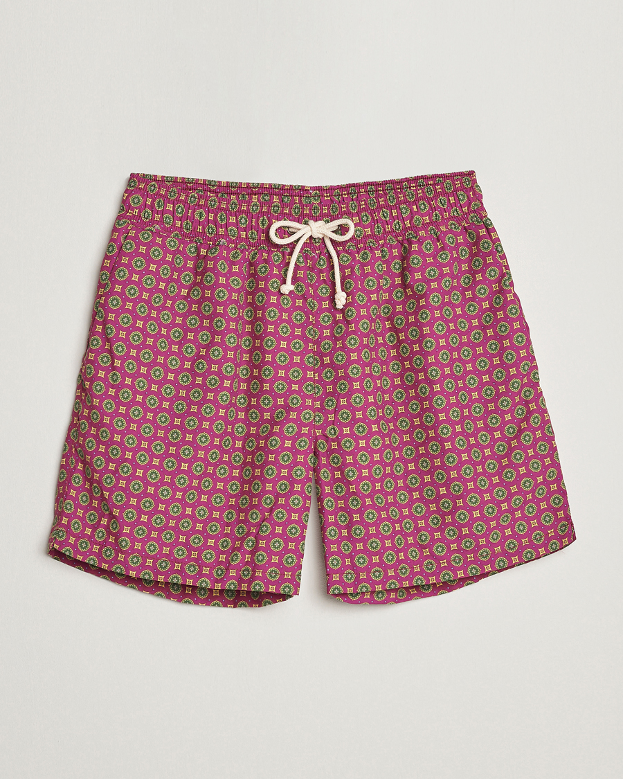 Herre | Badeshorts | Ripa Ripa | Nicola Radano Colab Printed Swimshorts Bordeaux