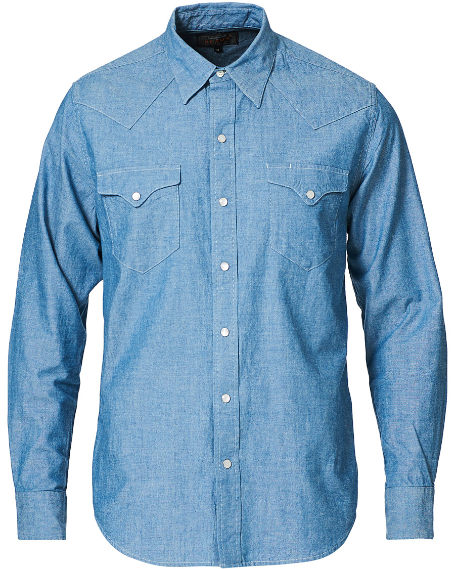 Herre | Skjorter | BEAMS PLUS | Western Chambray Shirt Light Blue