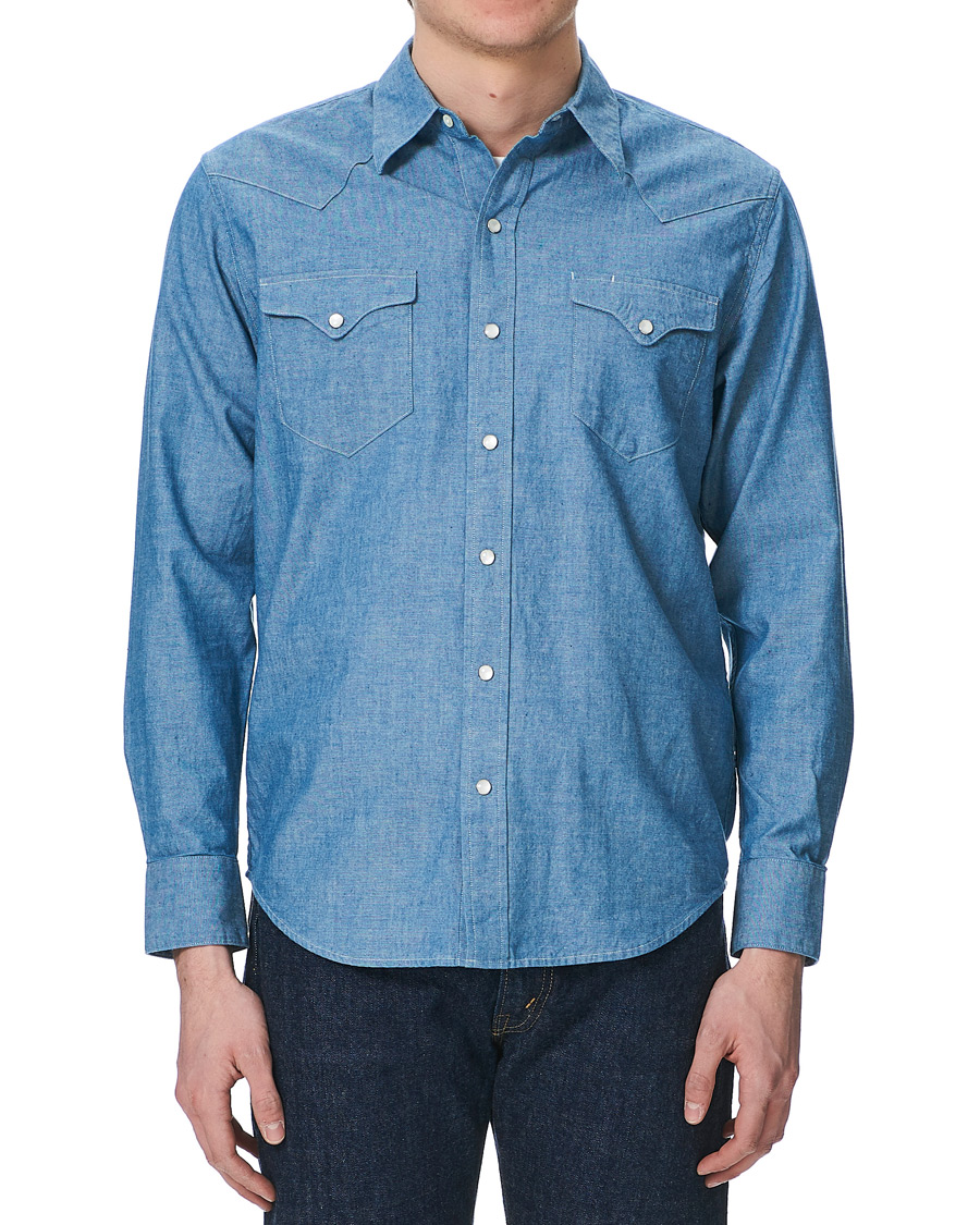 Herre | Skjorter | BEAMS PLUS | Western Chambray Shirt Light Blue