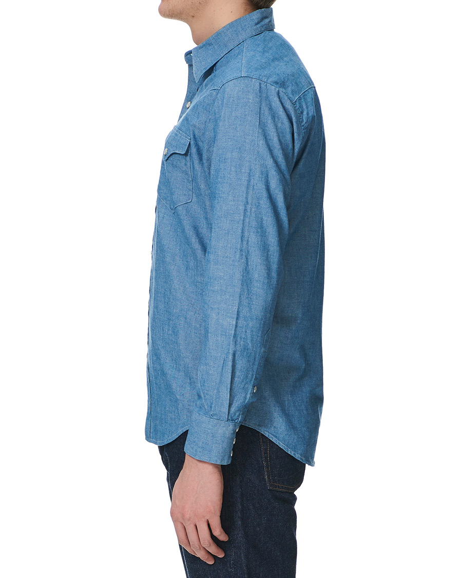 Herre | Skjorter | BEAMS PLUS | Western Chambray Shirt Light Blue