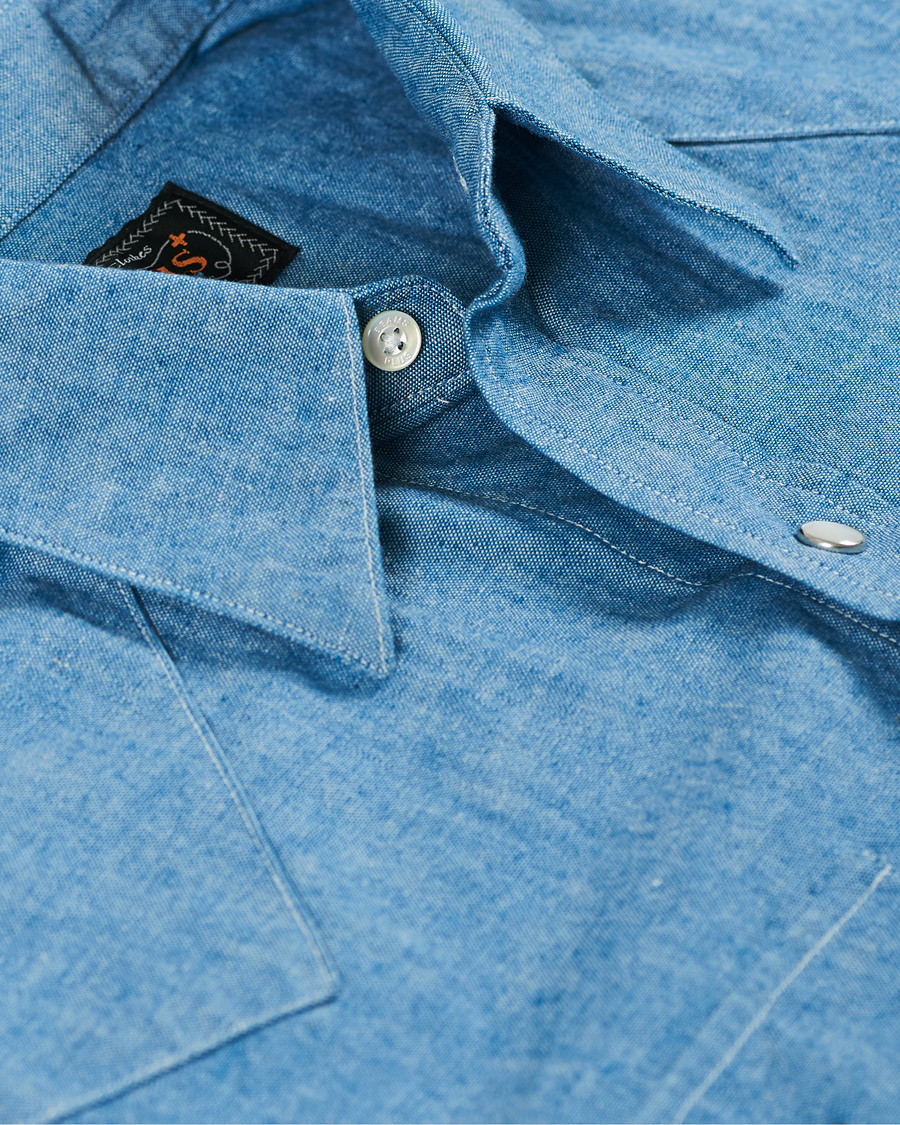 Herre | Skjorter | BEAMS PLUS | Western Chambray Shirt Light Blue