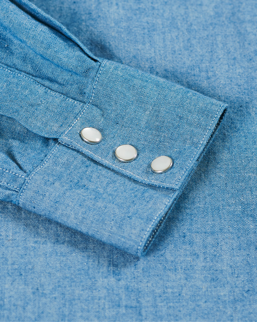 Herre | Skjorter | BEAMS PLUS | Western Chambray Shirt Light Blue
