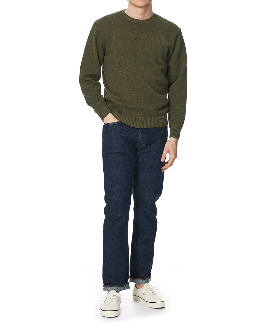 Herre | Gensere | BEAMS PLUS | Lily Yarn Crew Neck Olive
