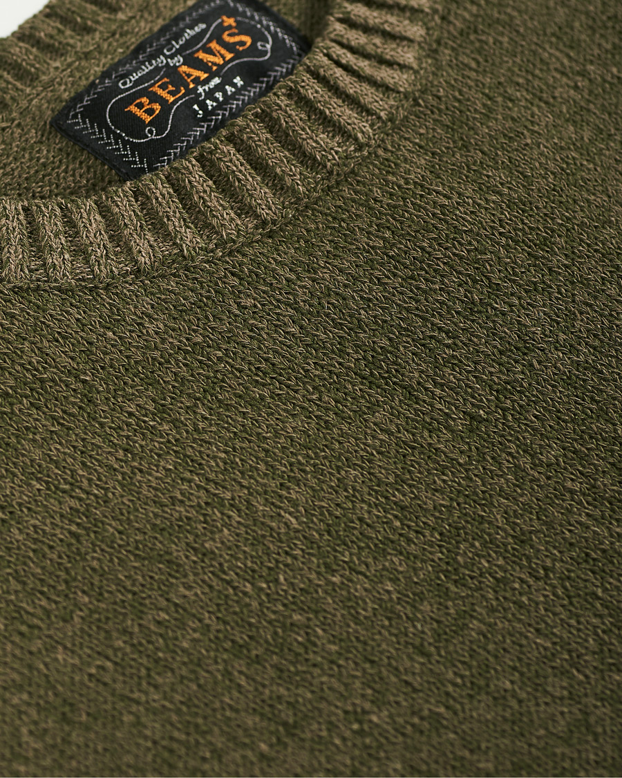 Herre | Gensere | BEAMS PLUS | Lily Yarn Crew Neck Olive