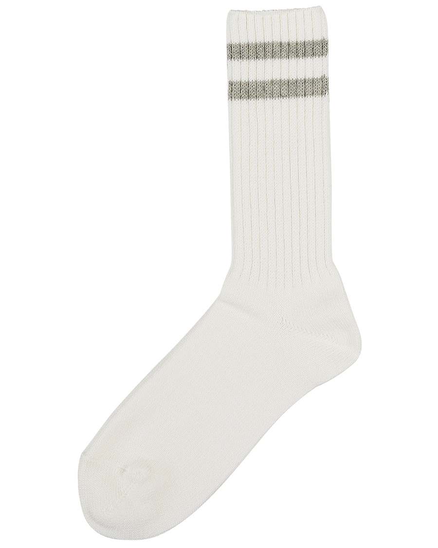 Herre | Undertøy | BEAMS PLUS | Schoolboy Socks White/Grey