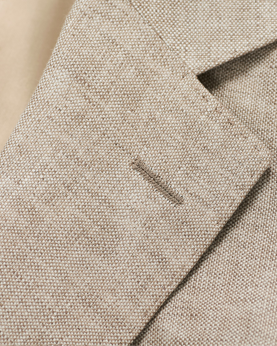Herre | Dressjakker | Oscar Jacobson | Egel Linen Blazer Beige