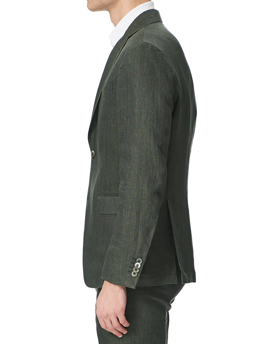 Herre | Dressjakker | Oscar Jacobson | Egel Linen Blazer Green