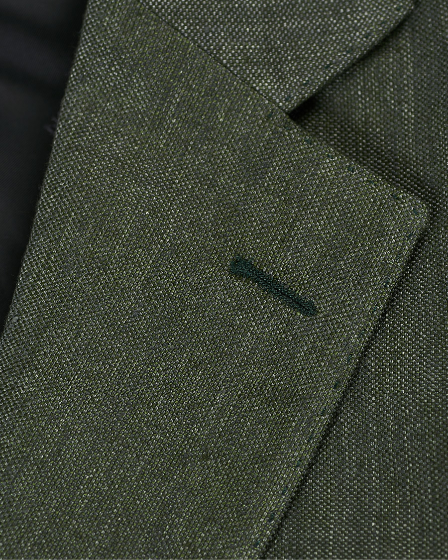 Herre | Dressjakker | Oscar Jacobson | Egel Linen Blazer Green