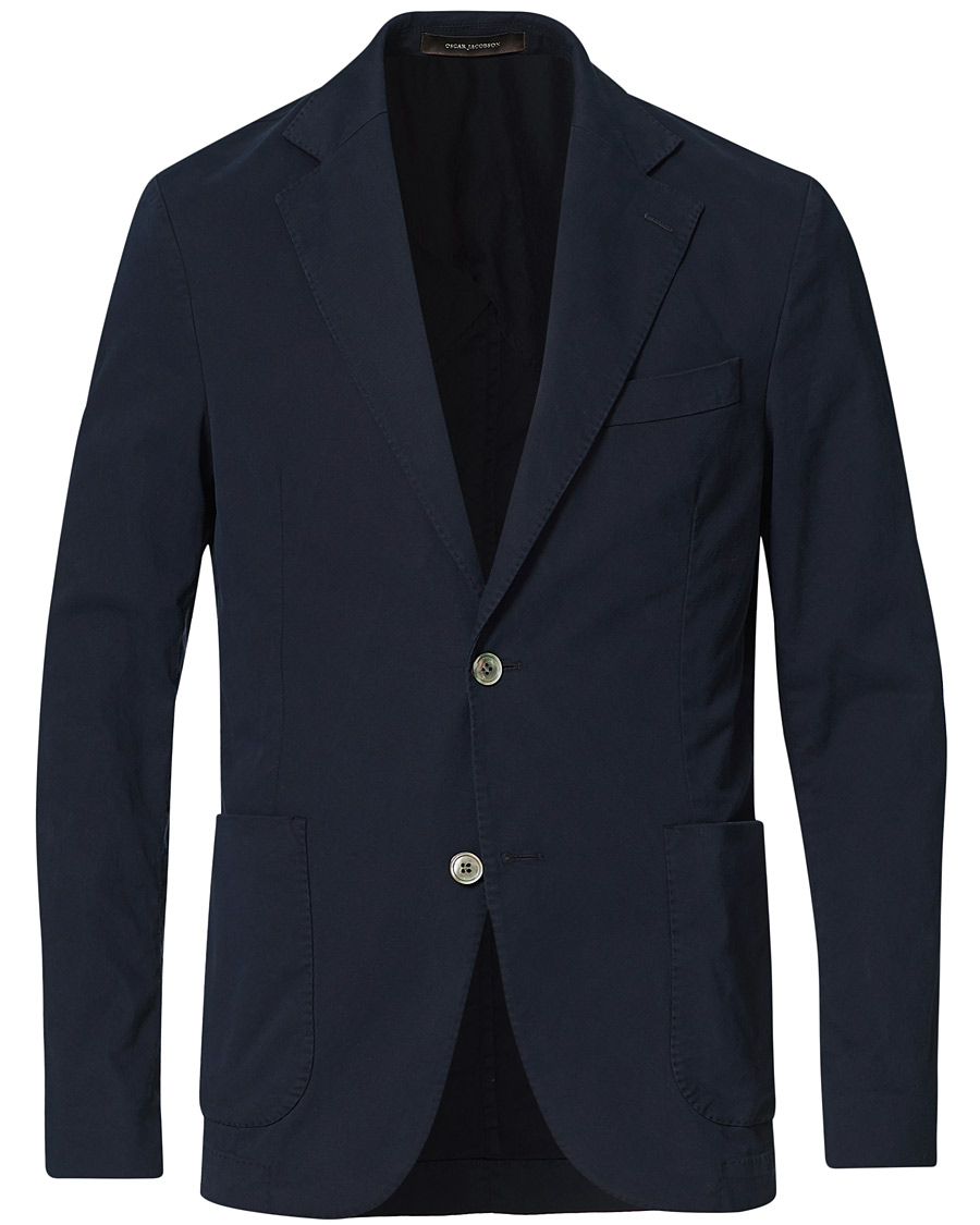 Herre | Dressjakker | Oscar Jacobson | Egel Cotton Blazer Navy