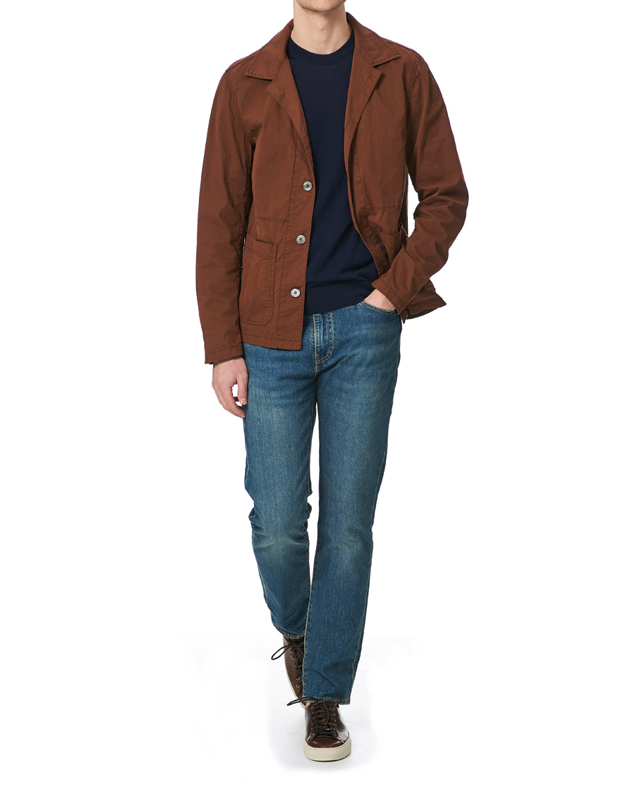 Herre | Skjorter | Oscar Jacobson | Hampus Cotton Shirt Jacket Brown