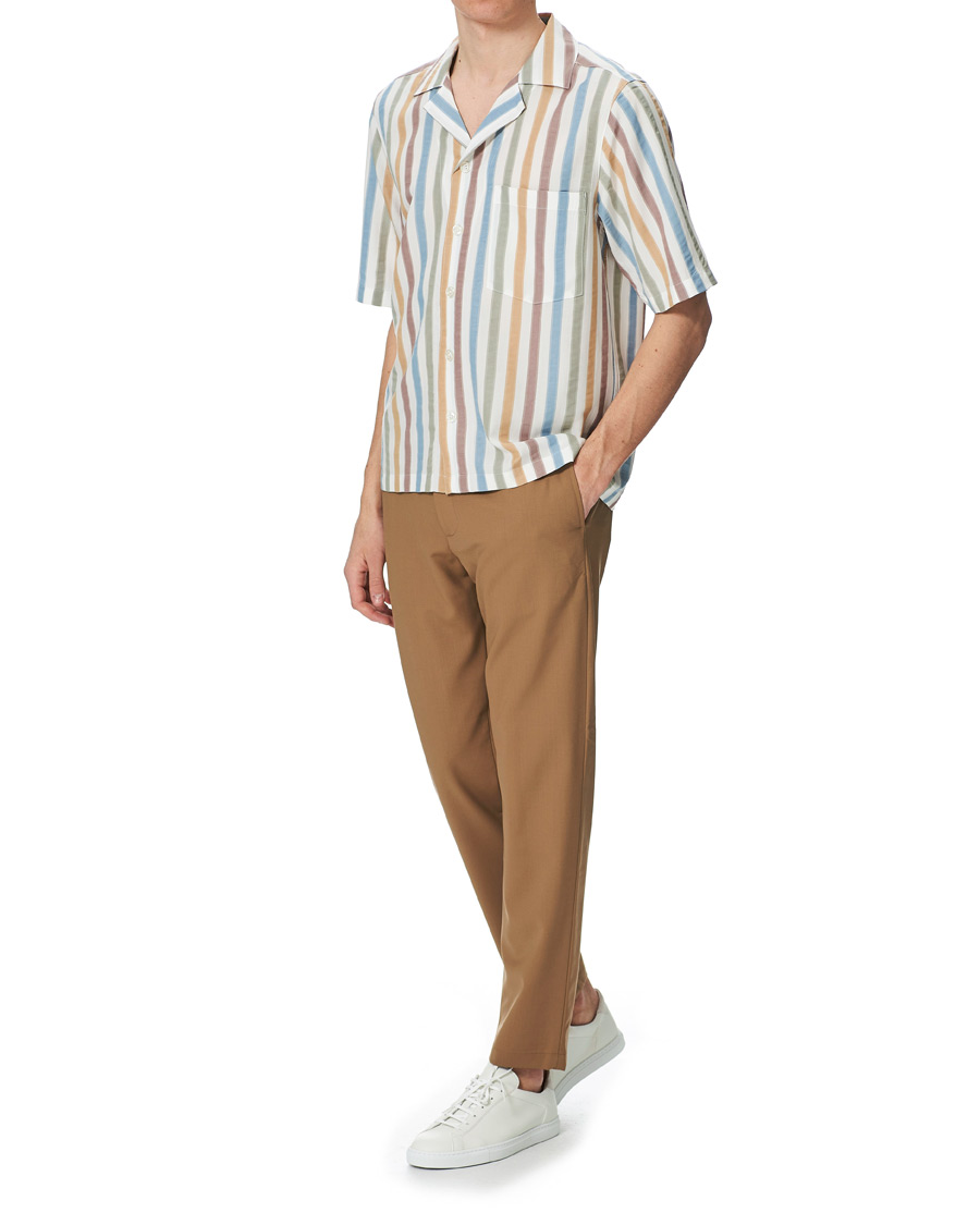 Herre | Skjorter | Oscar Jacobson | Hilmer Short Sleeve Striped Resort Shirt Multi