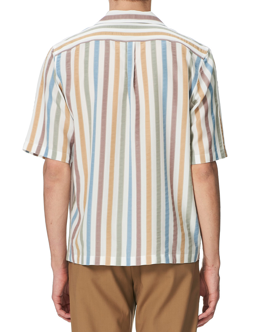Herre | Skjorter | Oscar Jacobson | Hilmer Short Sleeve Striped Resort Shirt Multi