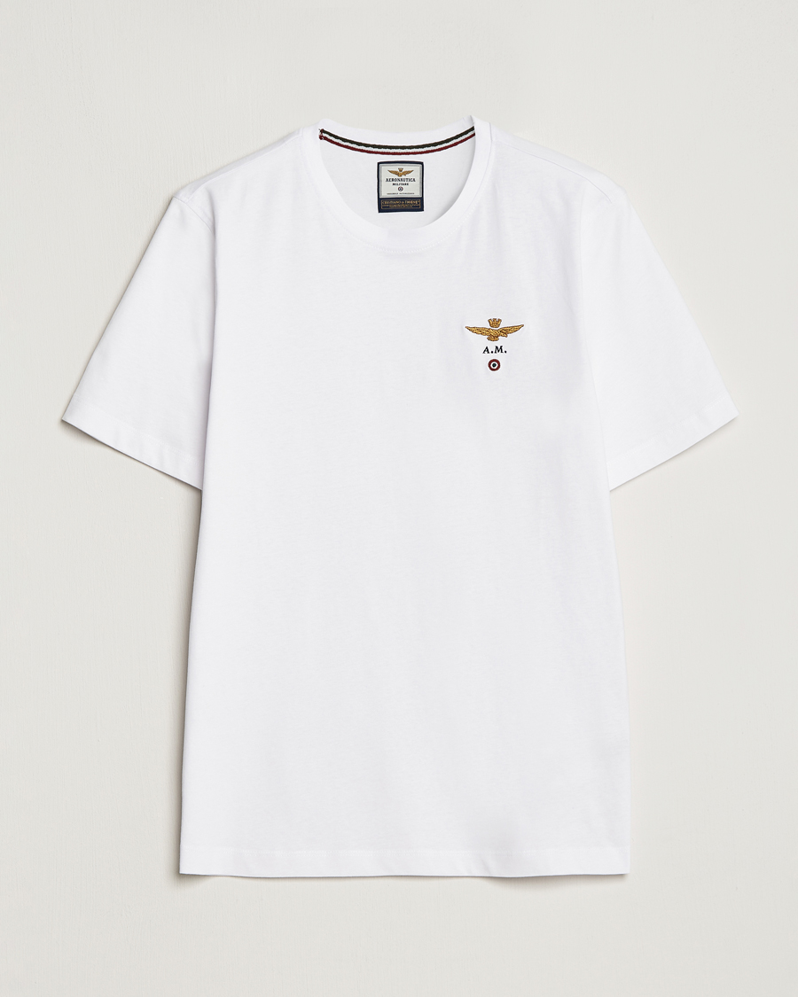 Herre | T-Shirts | Aeronautica Militare | TS1580 Crew Neck Tee White