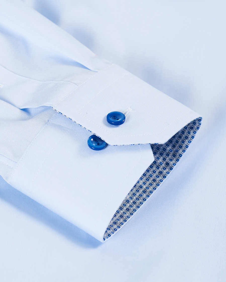 Herre | Skjorter | Eton | Slim Fit Contrast Cut Away Shirt Blue