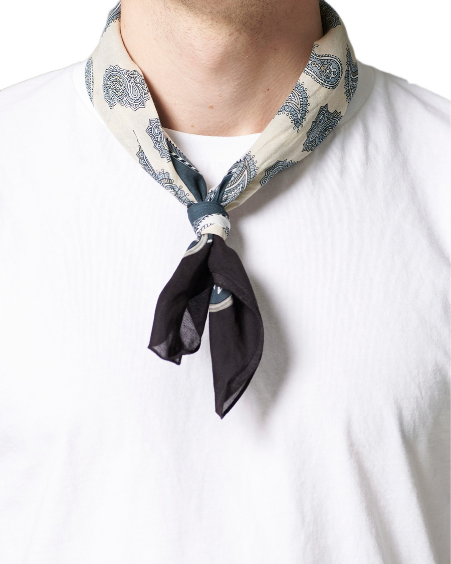 Herre | Eton Cotton/Silk Paisley Bandana Navy | Eton | Cotton/Silk Paisley Bandana Navy