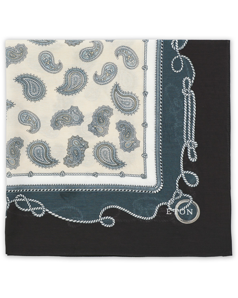 Herre | Eton Cotton/Silk Paisley Bandana Navy | Eton | Cotton/Silk Paisley Bandana Navy