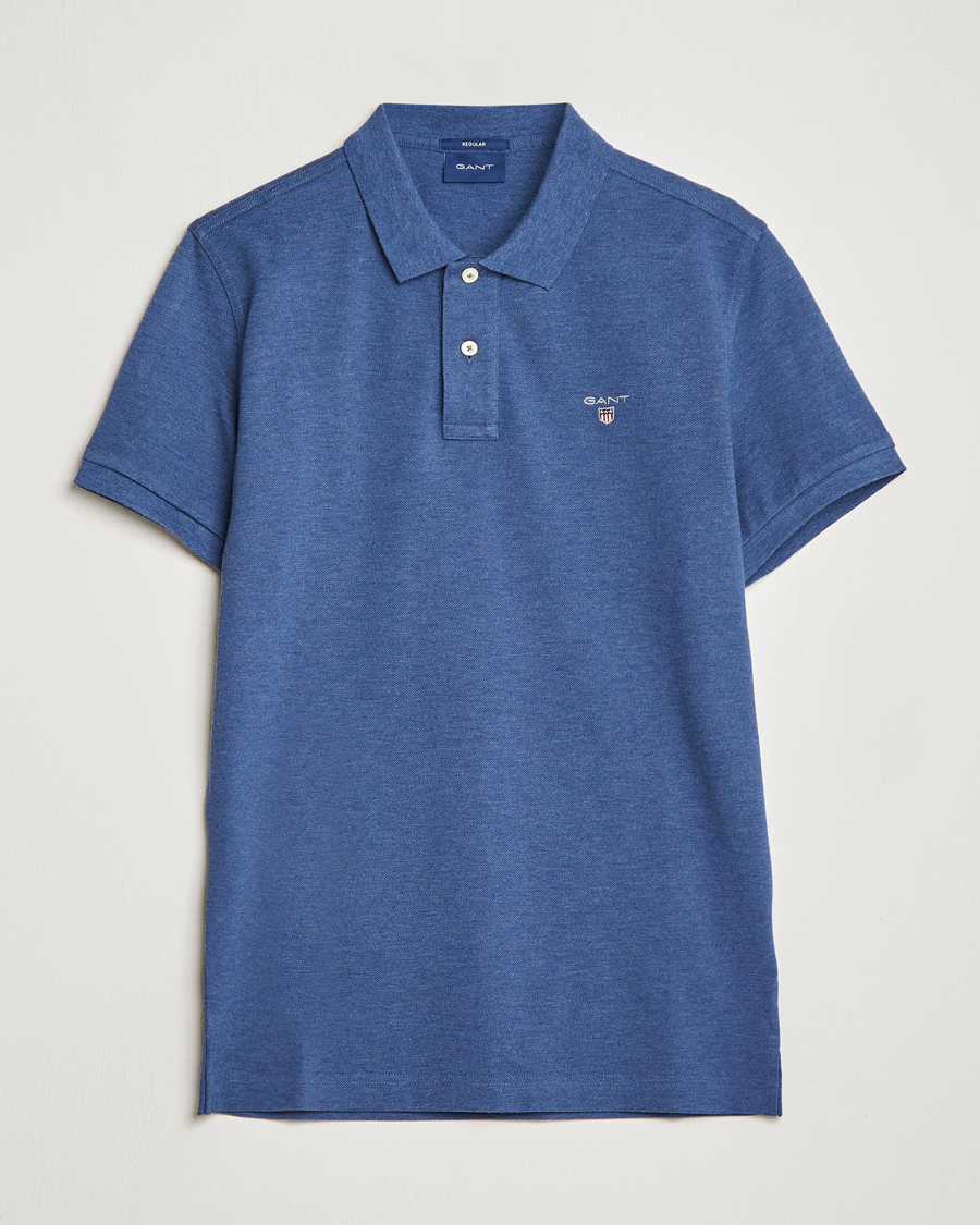 Herre | Pikéer | GANT | The Original Polo Marine Melange