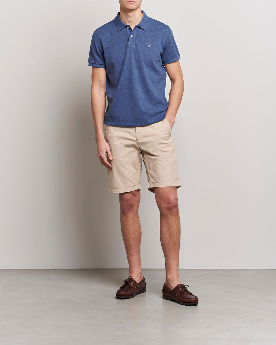 Herre | Pikéer | GANT | The Original Polo Marine Melange