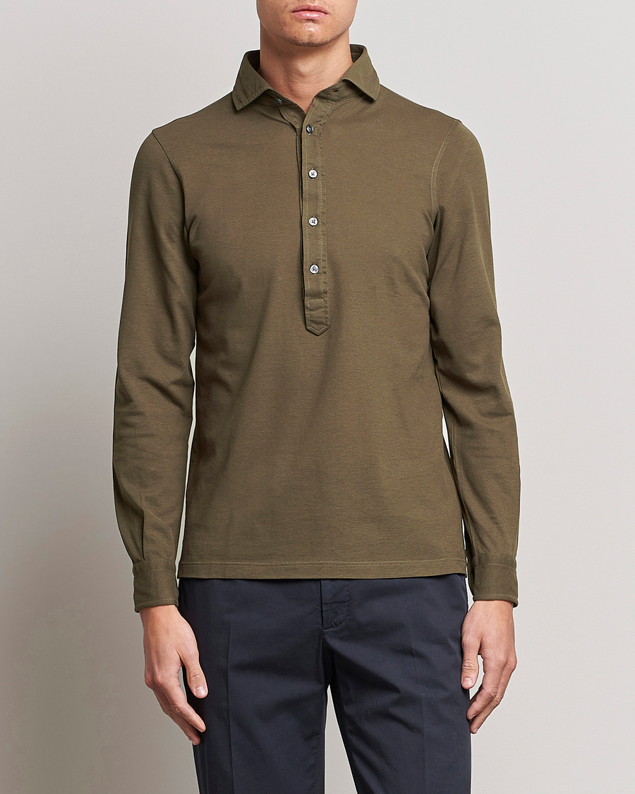 Herre |  | Gran Sasso | Popover Shirt Dark Brown