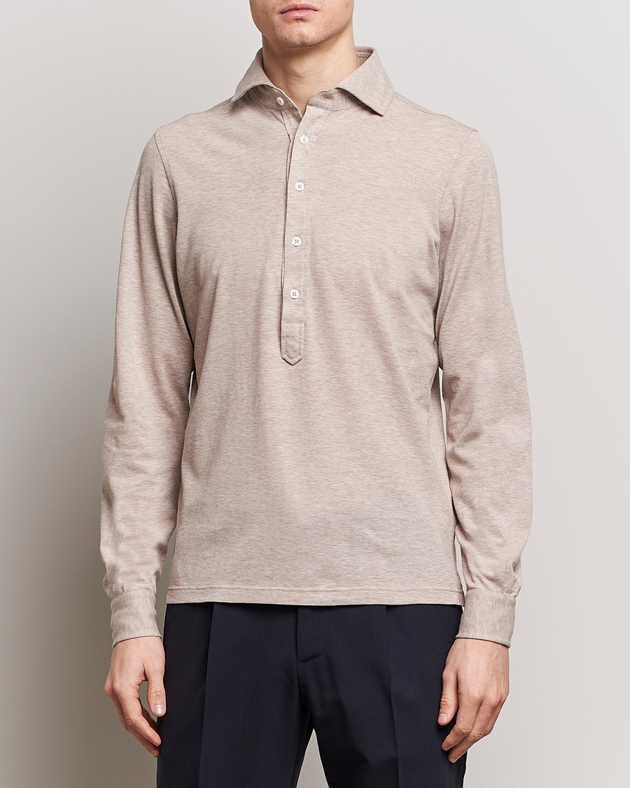 Herre | Skjorter | Gran Sasso | Popover Shirt Beige