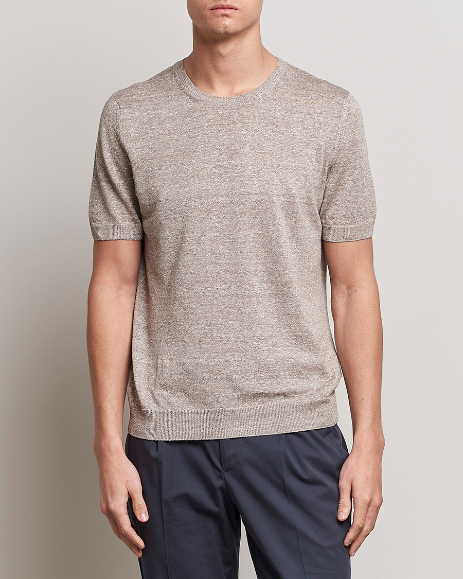 Herre | Gran Sasso | Gran Sasso | Cotton/Linen Knitted Tee Beige