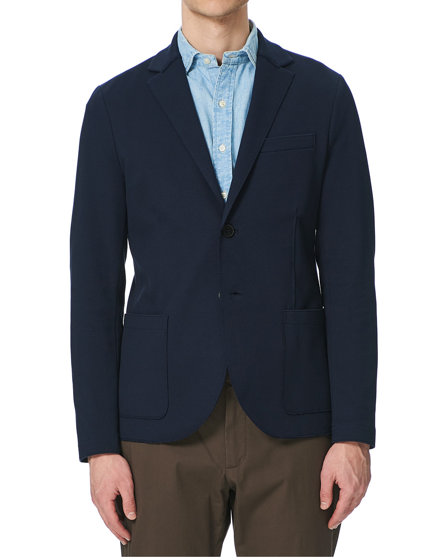 Herre | Dressjakker | Harris Wharf London | Stretch Piquet Blazer Navy
