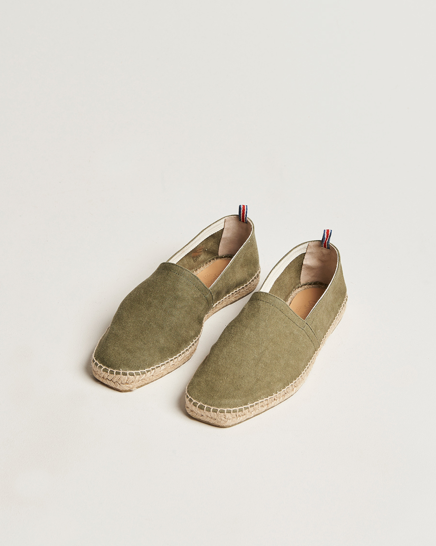 Herre | Sko | Castañer | Pablo Washed Canvas Espadrilles Olive