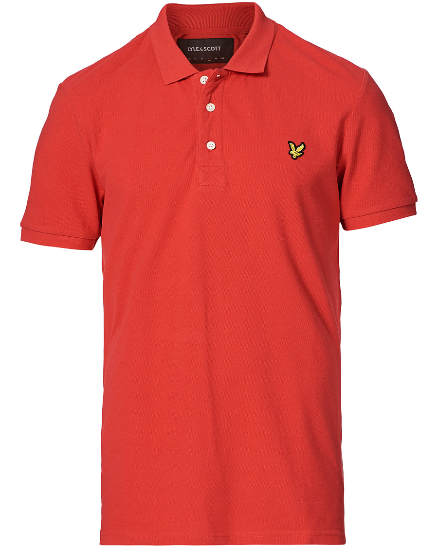 Herre | Pikéer | Lyle & Scott | Plain Pique Polo Shirt Gala Red