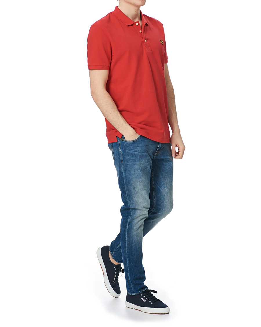 Herre | Pikéer | Lyle & Scott | Plain Pique Polo Shirt Gala Red
