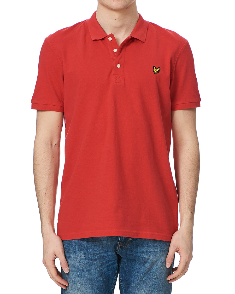 Herre | Pikéer | Lyle & Scott | Plain Pique Polo Shirt Gala Red