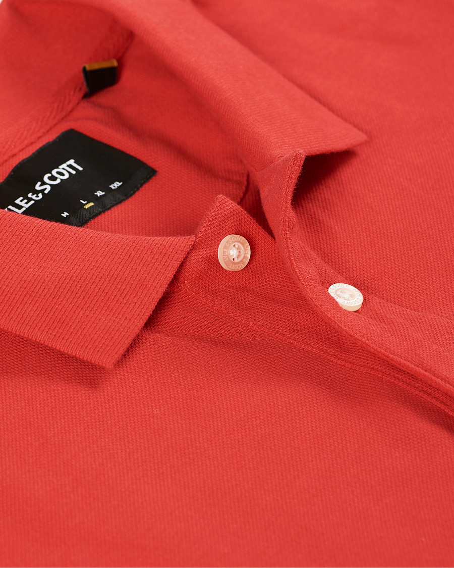 Herre | Pikéer | Lyle & Scott | Plain Pique Polo Shirt Gala Red