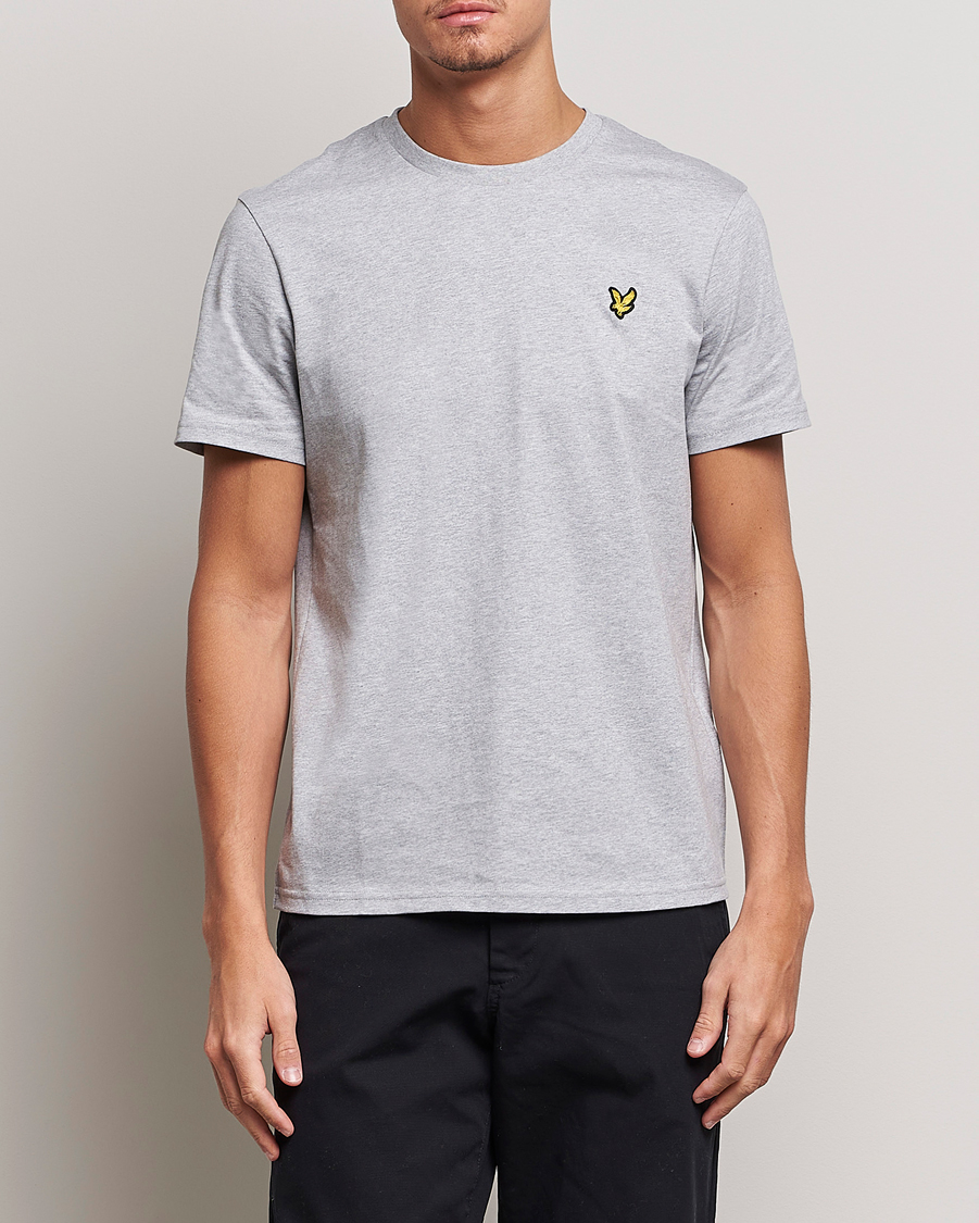 Herre | Kortermede t-shirts | Lyle & Scott | Crew Neck Organic Cotton T-Shirt Light Grey Marl