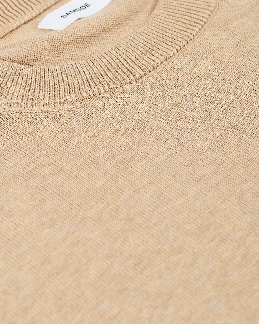 Herre | Gensere | Samsøe Samsøe | Samsøe & Samsøe Thijs Cotton/Cashmere Crew Neck Humus