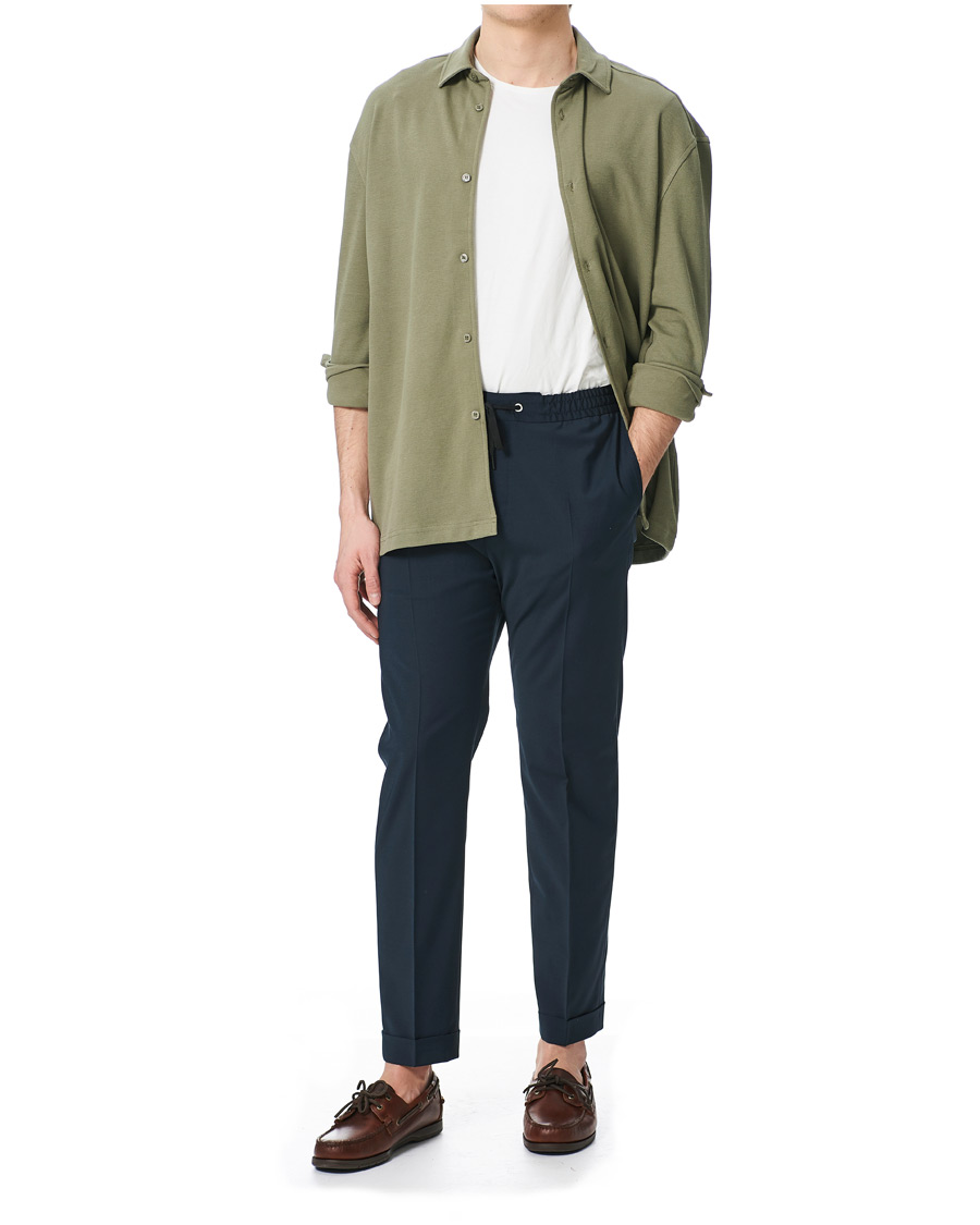 Herre | Gensere | Samsøe Samsøe | Samsøe & Samsøe Abuto Cotton Piquet Shirt Deep Lichen Green