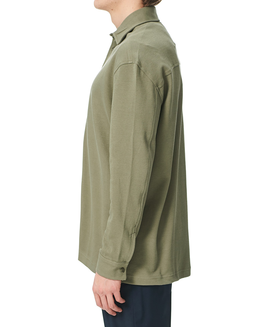 Herre | Gensere | Samsøe Samsøe | Samsøe & Samsøe Abuto Cotton Piquet Shirt Deep Lichen Green