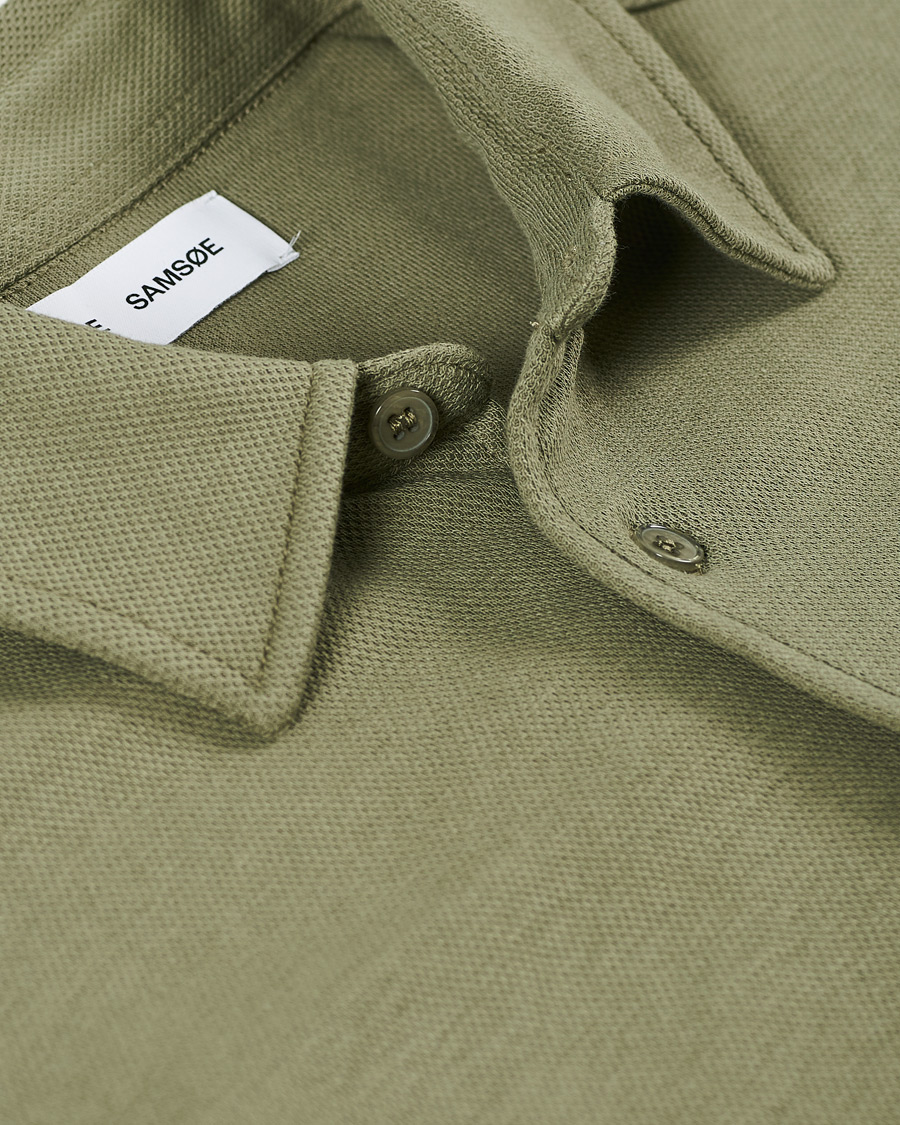 Herre | Gensere | Samsøe Samsøe | Samsøe & Samsøe Abuto Cotton Piquet Shirt Deep Lichen Green