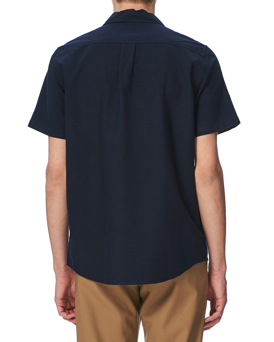 Herre | Skjorter | Samsøe Samsøe | Samsøe & Samsøe Einar Cotton Short Sleeve Resort Shirt Night Sky