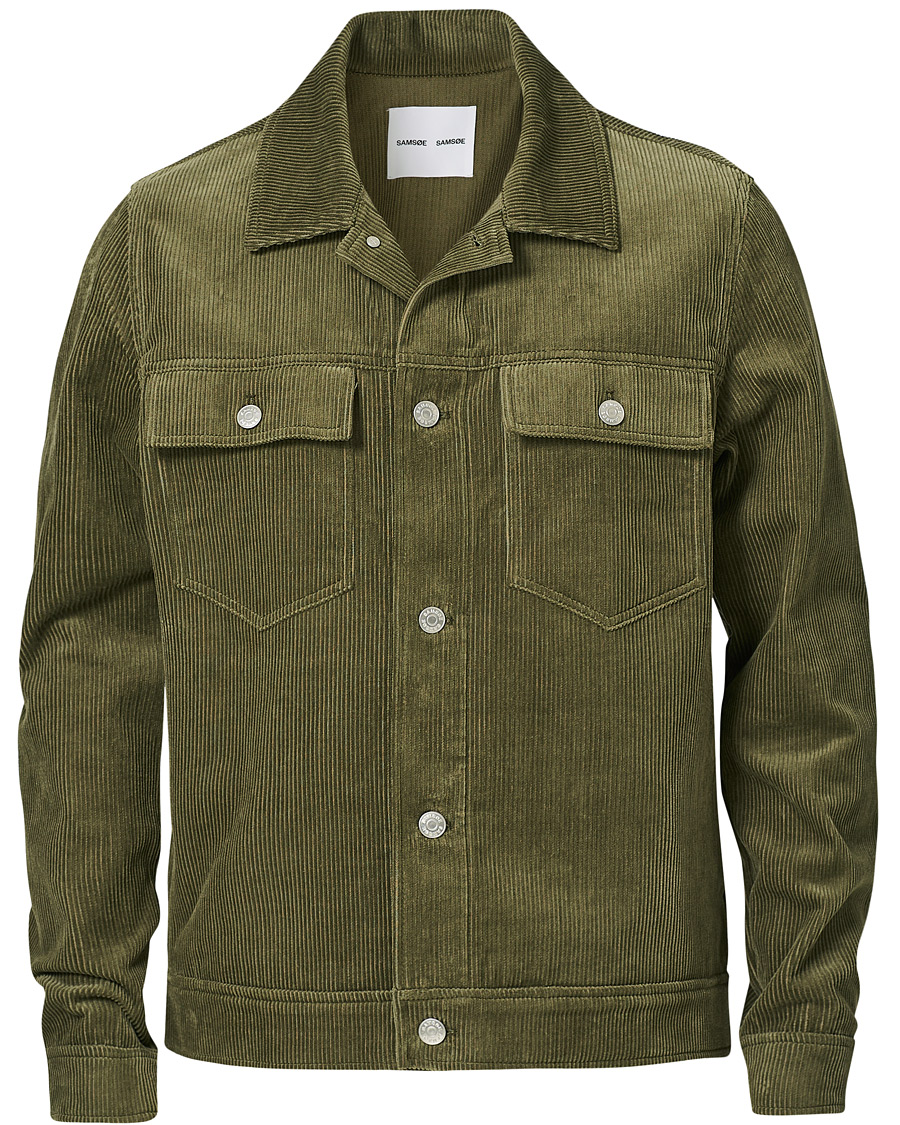 Herre | Jakker | Samsøe Samsøe | Samsøe & Samsøe Ver Cotton Cord Jacket Deep Lichen Green