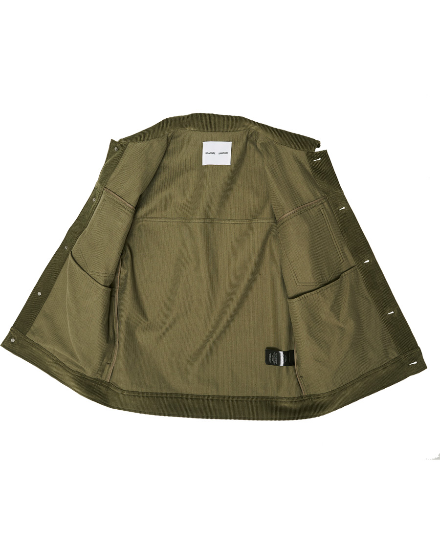 Herre | Jakker | Samsøe Samsøe | Samsøe & Samsøe Ver Cotton Cord Jacket Deep Lichen Green