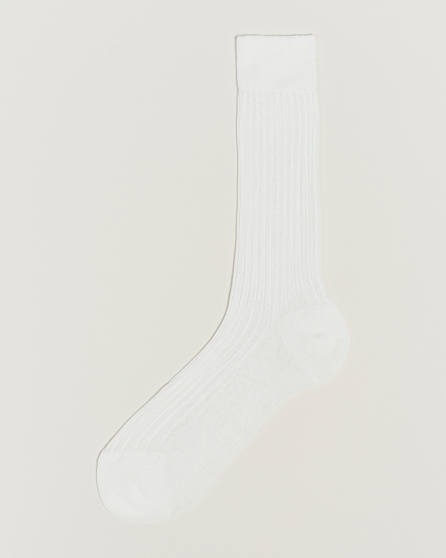 Herre | Undertøy | Bresciani | Cotton Ribbed Short Socks White