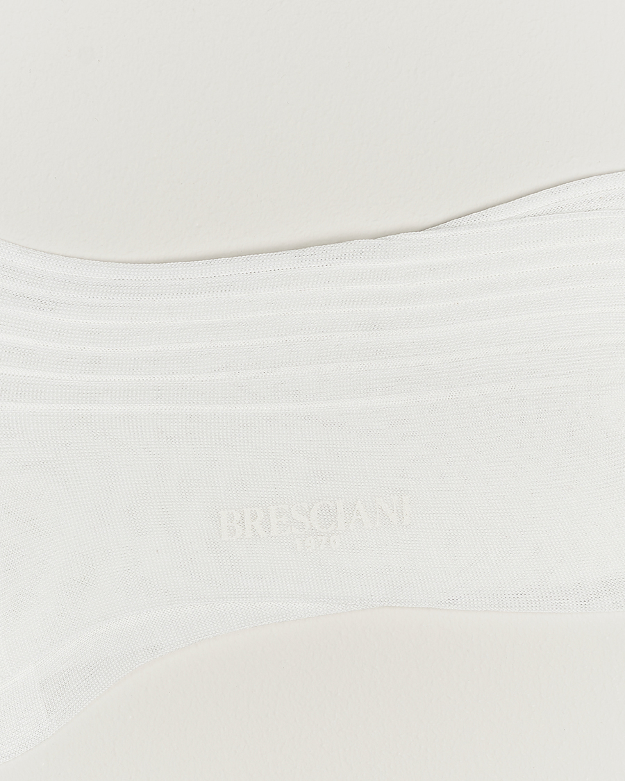 Herre | Sokker | Bresciani | Cotton Ribbed Short Socks White