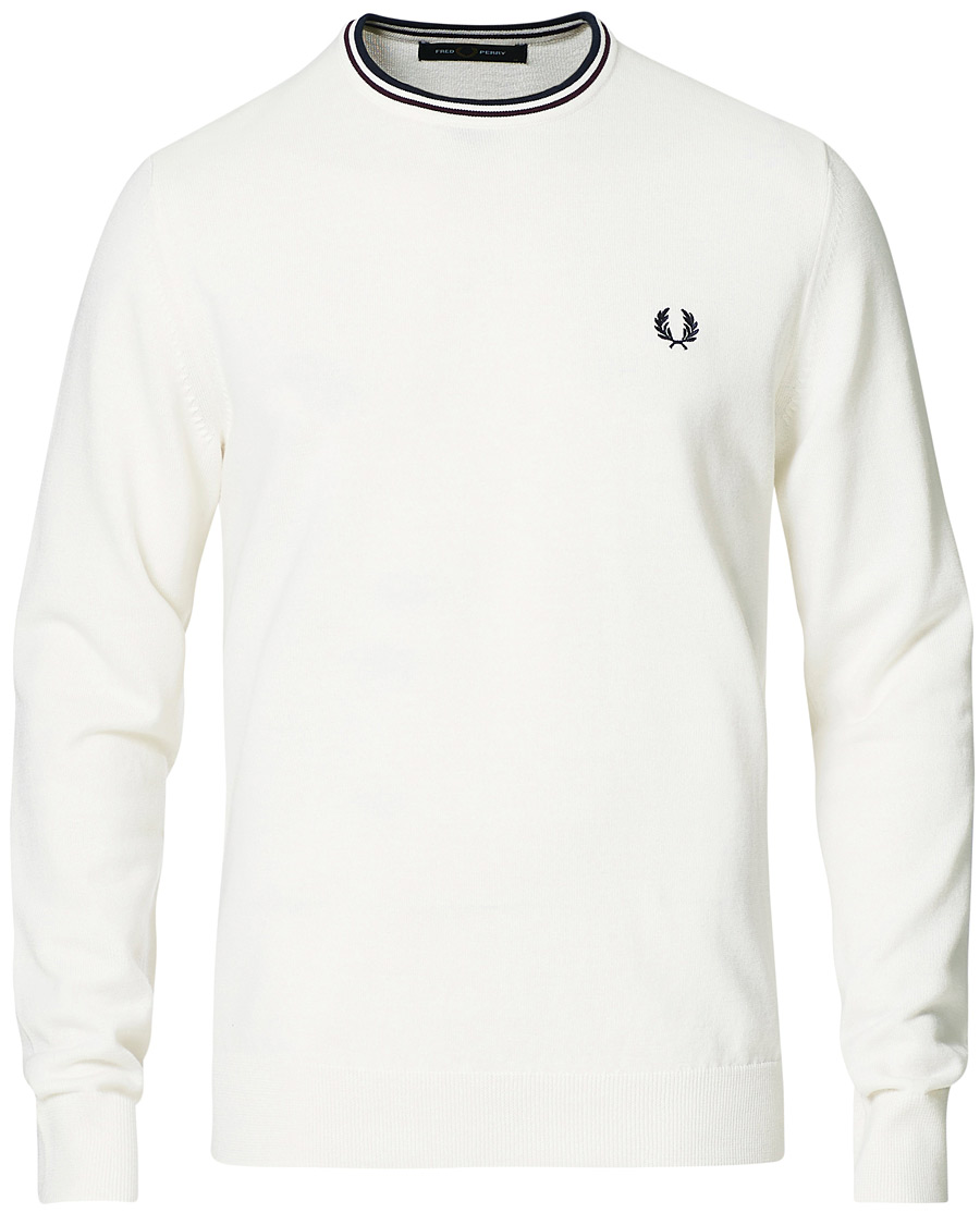 Herre | Gensere | Fred Perry | Classic Crew Neck Jumper Snow White