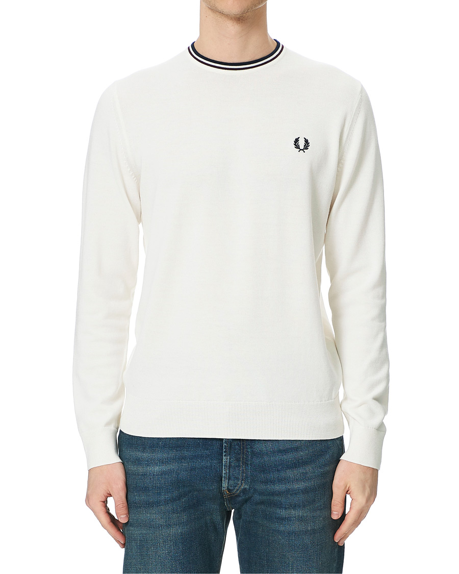 Herre | Gensere | Fred Perry | Classic Crew Neck Jumper Snow White