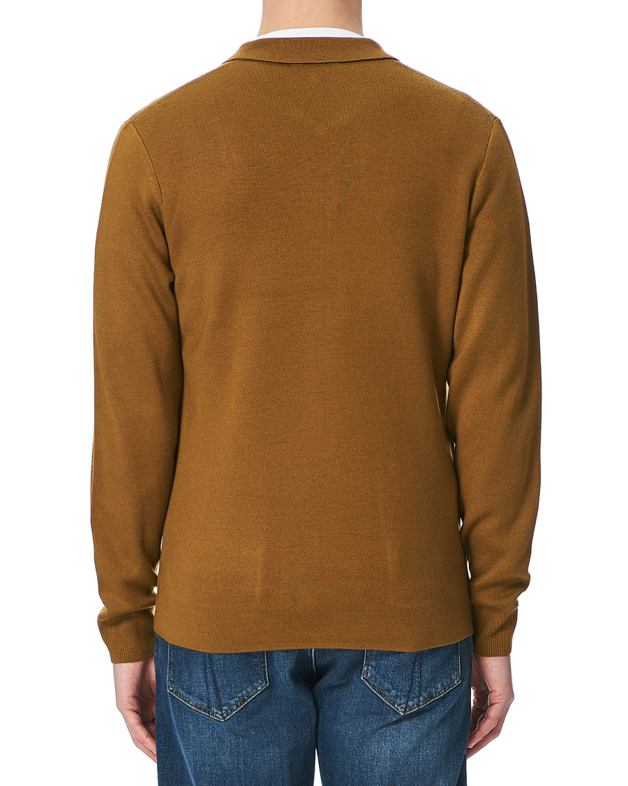 Herre | Gensere | Fred Perry | Zip Through Cardigan Dark Caramel