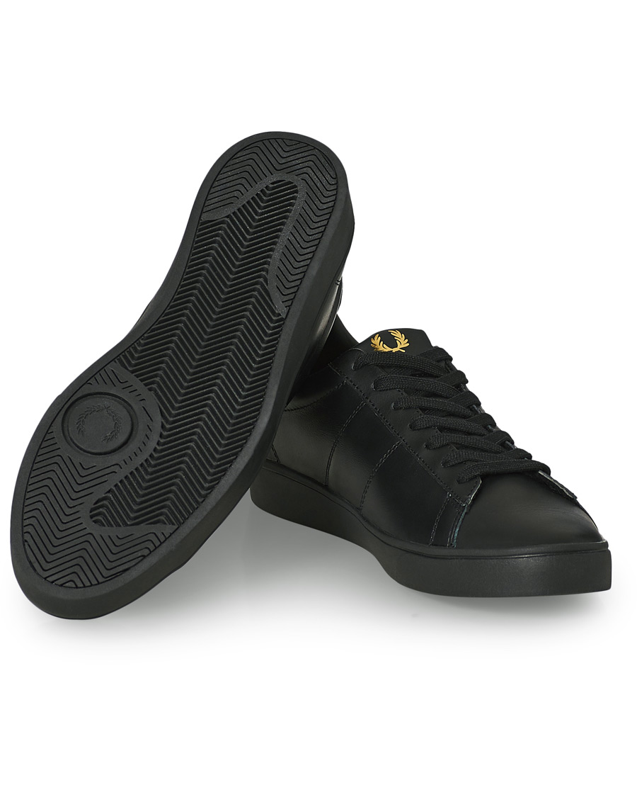 Herre | Fred Perry Spencer Leather Sneaker Black/Gold | Fred Perry | Spencer Leather Sneaker Black/Gold