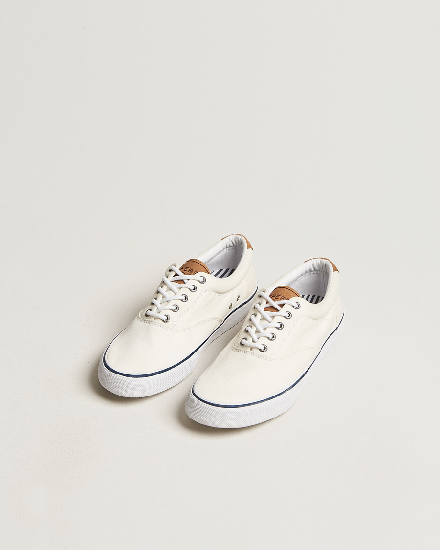 Herre |  | Sperry | Striper II Canvas Sneaker White