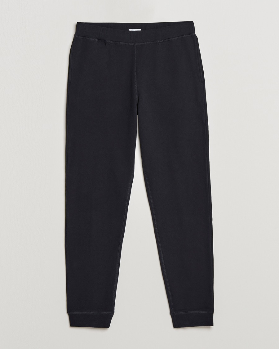 Herre | Bukser | Sunspel | Cotton Loopback Track Pants Black