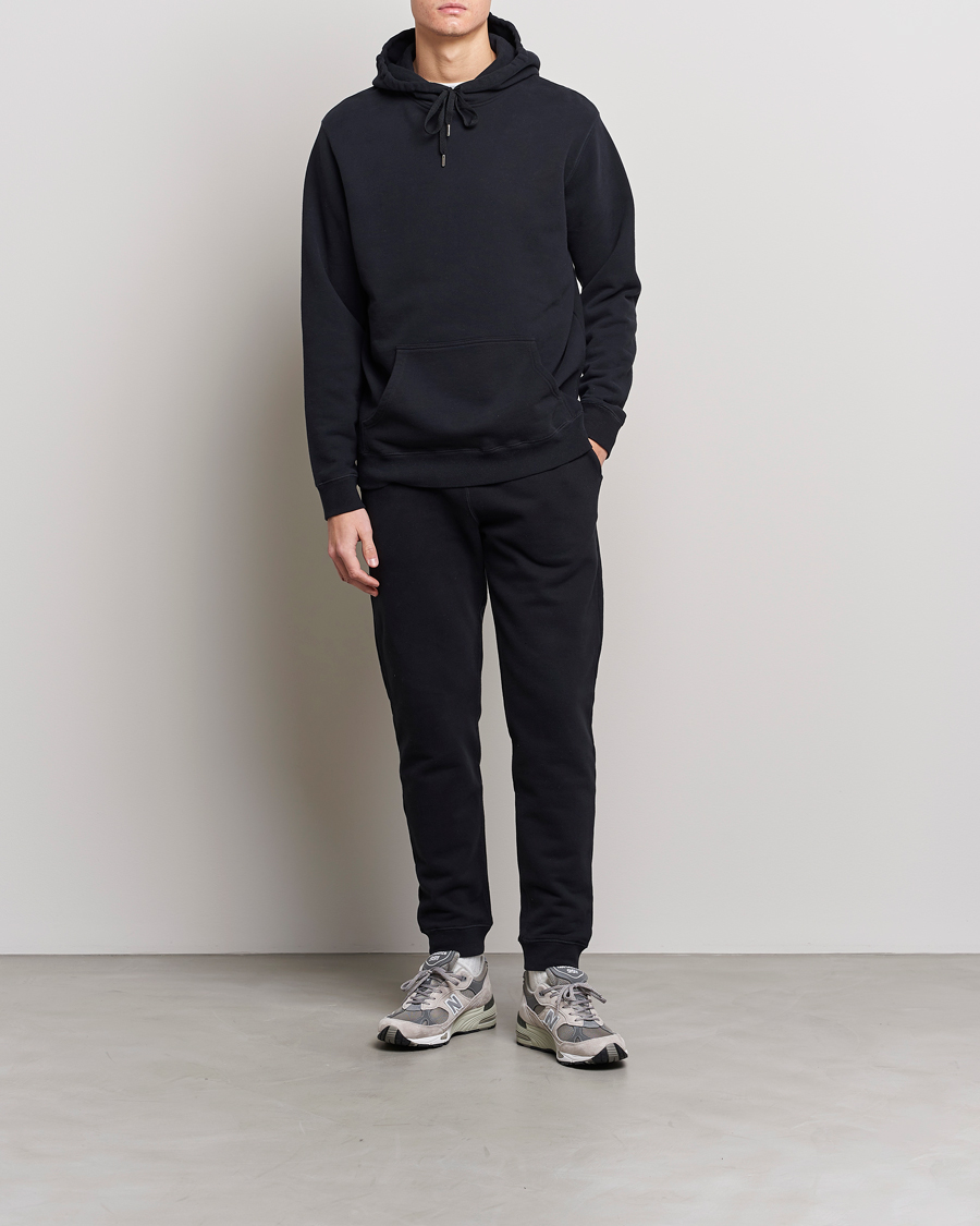 Herre | Bukser | Sunspel | Cotton Loopback Track Pants Black